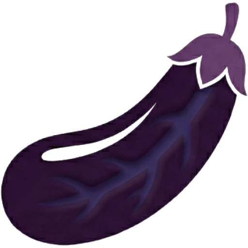 eggplant with vein logo